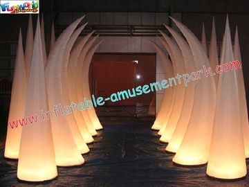 Inflatable lighting decoration cone with LED changing light use for club, exhibition