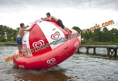 Diameter 4m Customized Red Inflatable Water Sport For Amusement Park