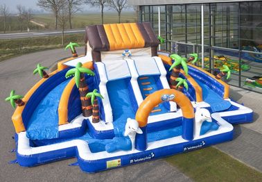 Commerial Outdoor Inflatable Water Slides Waterproof For school