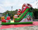 Santa Claus Commercial Inflatable Slide Christmas Bouncy Castle For Public